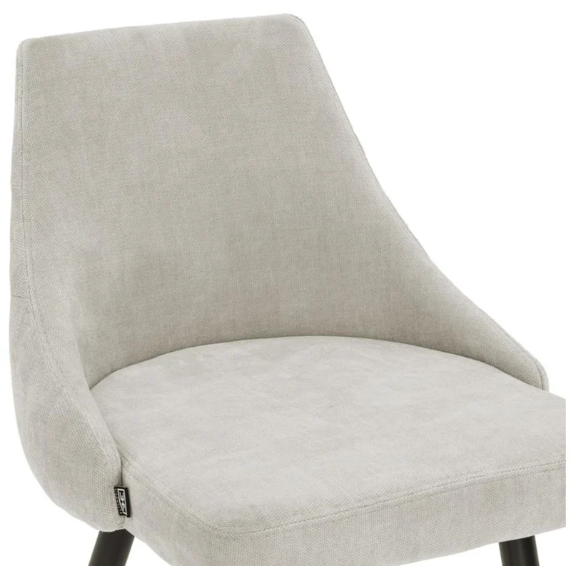Casa Padrino Luxus Barstuhl Sandfarben / Schwarz 47 x 52 x H. 101 cm - Edles Design für exklusive Räume