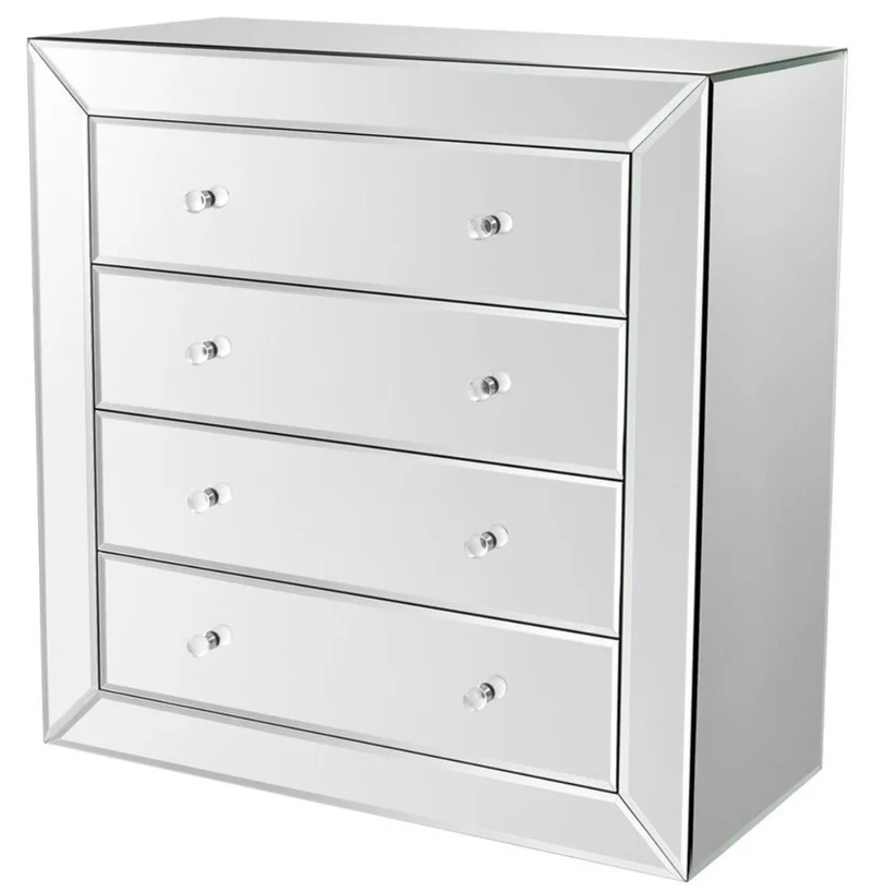 Casa Padrino Luxus Spiegelglas Kommode 100 x 47 x H. 100 cm - Hotel Möbel