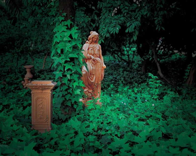 Casa Padrino Barock Säule Terracotta 38 x 37 x H. 83 cm - Handgefertigte Keramik Deko Säule - Barock Garten Terrassen Deko