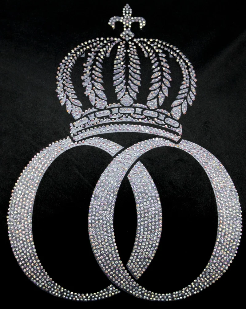 Casa Padrino Luxus Deko Kissen Pompöös by Harald Glööckler Schwarz / Silber Krone mit Strass Steinen 50 x 50 cm