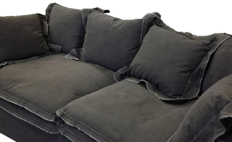 Casa Padrino Luxus Wohnzimmer Sofa Vintage Dunkelgrau 240 x 100 x H. 80 cm - Luxus Qualität