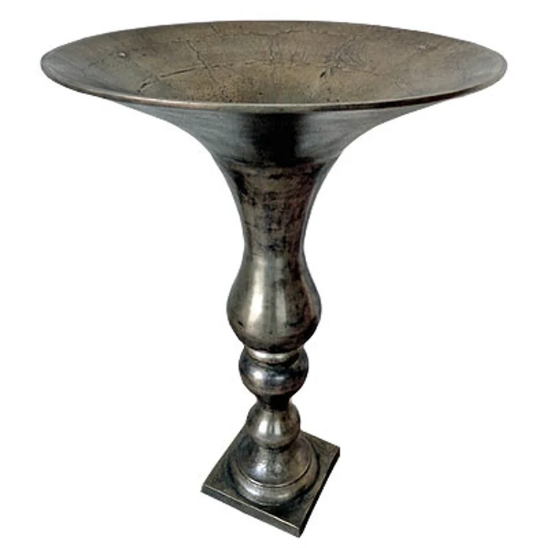 Casa Padrino Antik Stil Vase Aluminium D. 60 cm H. 88 cm - Hotel Dekoration - Barock Blumengefäss Pflanzentopf
