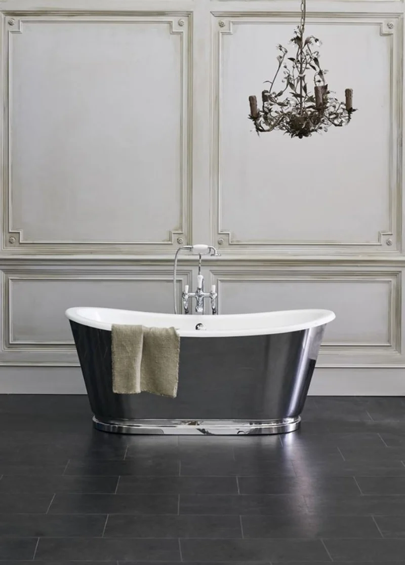 Casa Padrino Luxus Jugendstil Badewanne 167,5 x 76,1 x H. 71,1 cm - Verschiedene Farben - Freistehende Retro Badewanne - Badezimmer Möbel