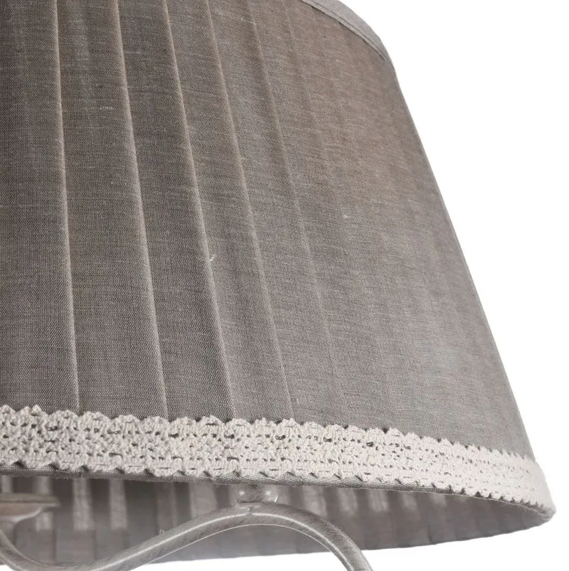 Casa Padrino Barock Kronleuchter im antiken Stil in Beige und Grau Ø 50 x H. 44 cm - Luxus Beleuchtung