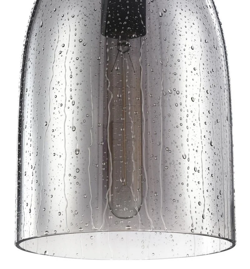 Casa Padrino Luxus Pendelleuchte / Hängeleuchte mit Regen Effekt Ø 17,5 x H. 25 cm - Leuchten & Lüster