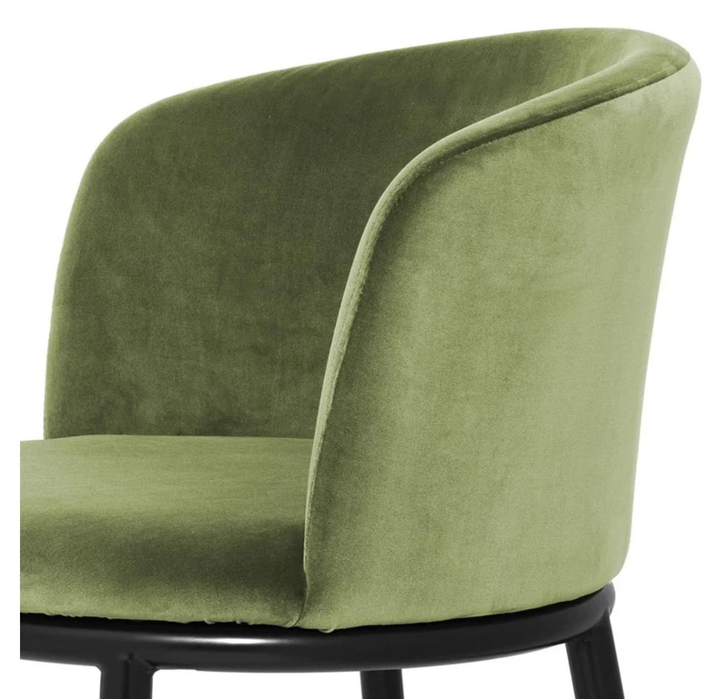 Casa Padrino Luxus Esszimmerstuhl Set Hellgrün / Schwarz 57 x 57 x H. 74 cm - Esszimmermöbel
