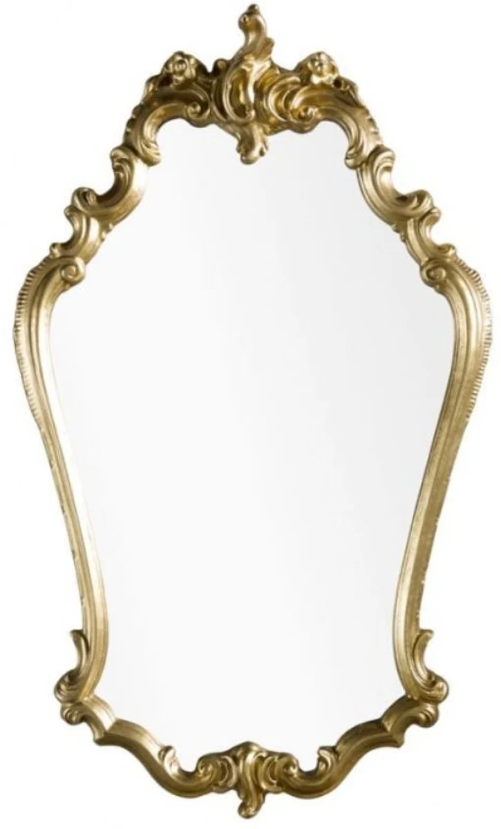 Casa Padrino Barock Spiegel Gold 57 x 5 x H. 95 cm - Prunkvoller Wandspiegel im Barockstil - Garderoben Spiegel - Wohnzimmer Spiegel - Barock Möbel