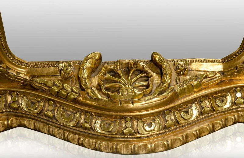 Pompöös by Casa Padrino Barock Standspiegel Gold 134 x H. 257 cm - Handgeschnitzt - Harald Glööckler Spiegel