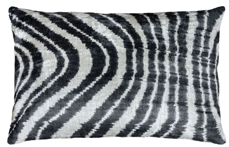 Casa Padrino Luxus Kissen Schwarz / Weiß 60 x 40 cm - Wohnzimmer Deko Accessoires