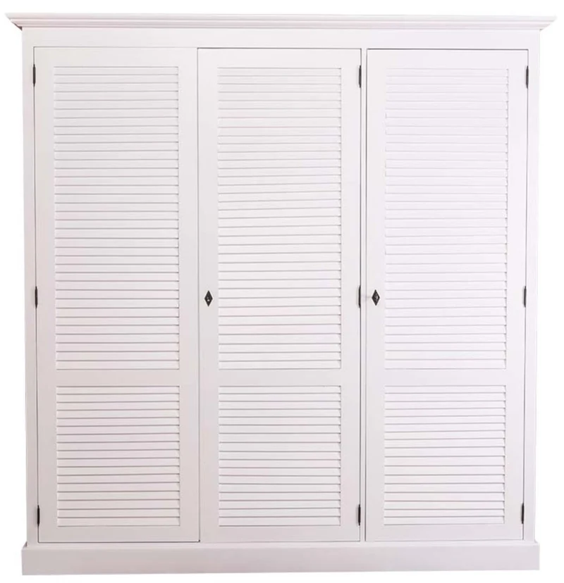 Casa Padrino Landhausstil Kleiderschrank 194 x 59 x H. 200 cm - Schlafzimmermöbel im Landhausstil