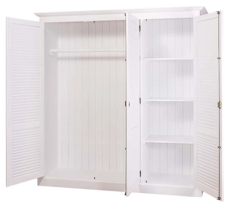 Casa Padrino Landhausstil Kleiderschrank 194 x 59 x H. 200 cm - Schlafzimmermöbel im Landhausstil