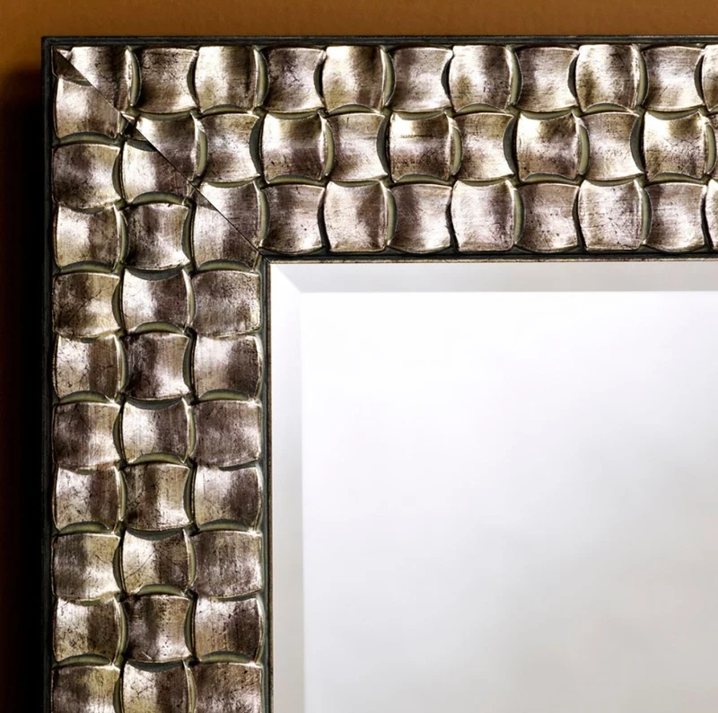 Casa Padrino Wohnzimmer Wandspiegel Silber 71 x H. 98 cm - Luxus Spiegel