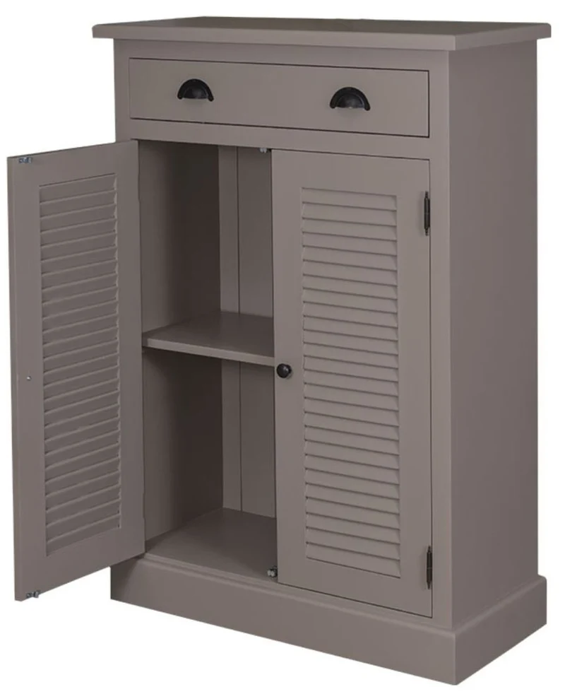Casa Padrino Landhausstil Kommode aus Kiefernholz in Grau, 85 x 37 x H. 120 cm