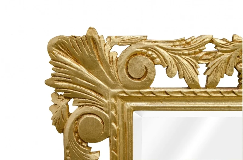 Casa Padrino Barock Spiegel Gold Handgefertigt 193 x 110 cm - Holzspiegel - Barock Möbel