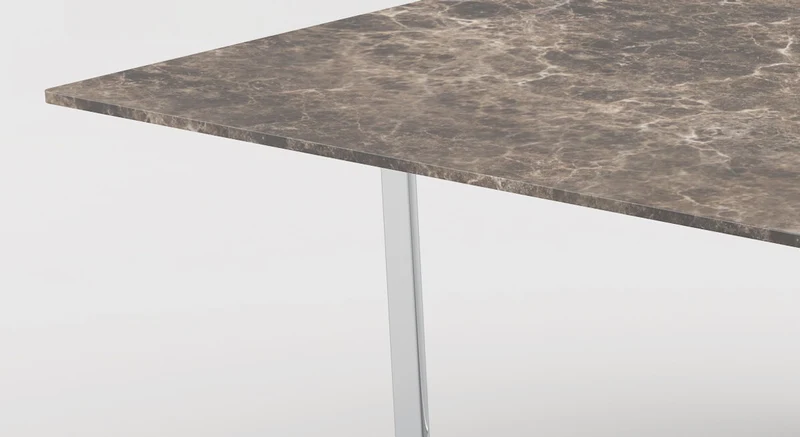 Casa Padrino Luxus Wohnzimmer Set Silber / Braun - 1 Couchtisch mit Marmorplatte & 1 Beistelltisch mit Marmorplatte - Wohnzimmermöbel - Luxus Qualität