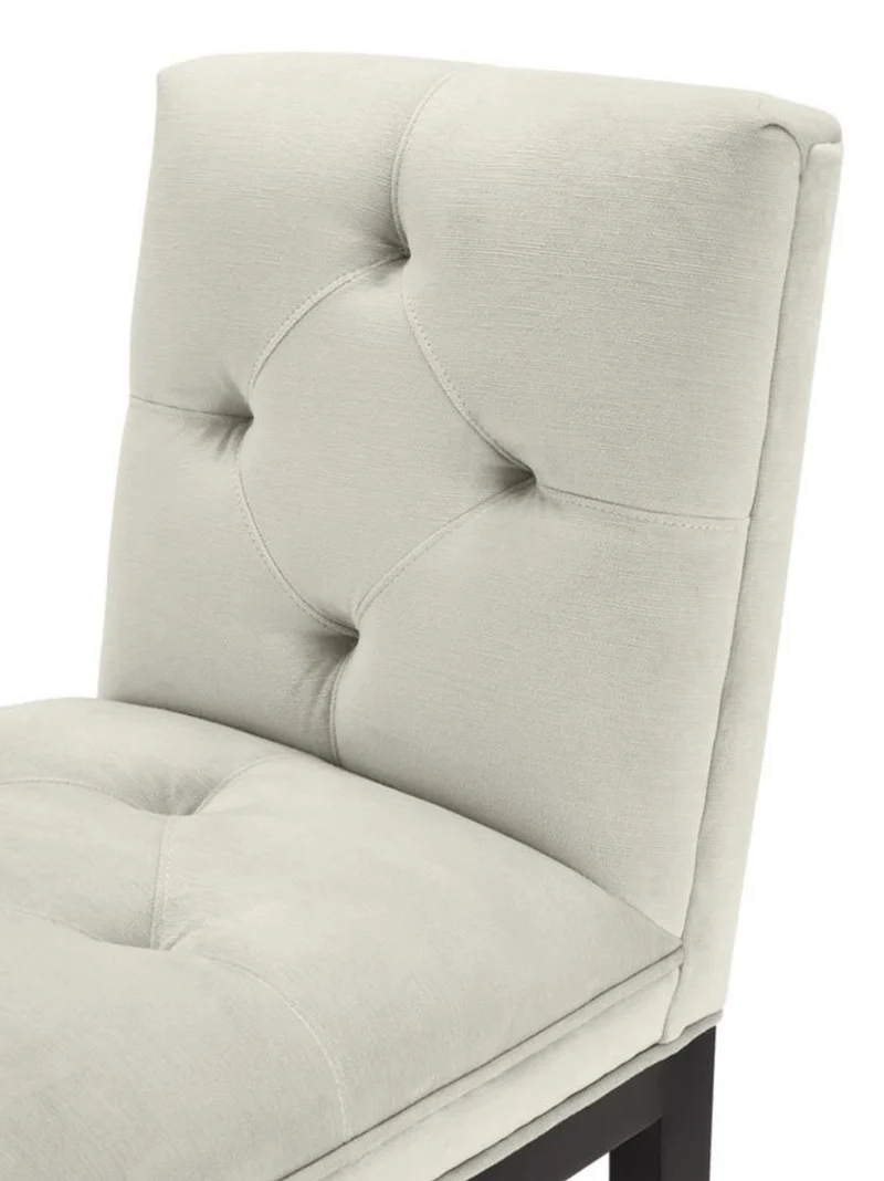 Casa Padrino Luxus Barstuhl Hellgrau / Schwarz 51 x 63 x H. 110 cm - Hotel Restaurant Club Möbel