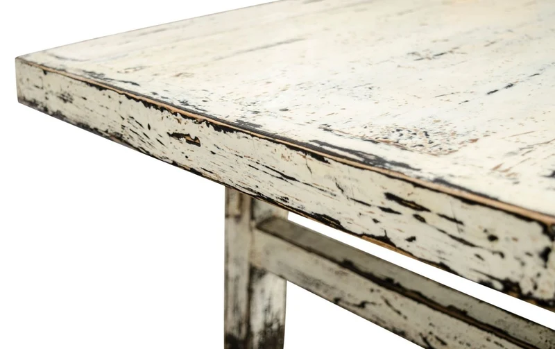Casa Padrino Landhausstil Couchtisch Antik Stil Weiß 140 x 54 x H. 43 cm - Massives Kiefernholz Wohnzimmertisch