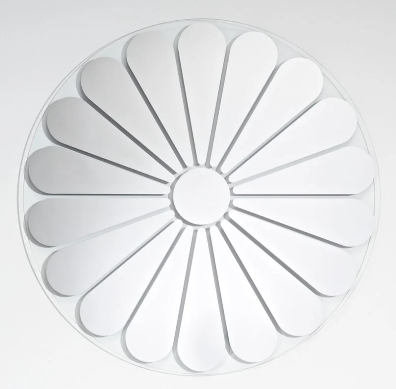 Casa Padrino Luxus Wandspiegel mit Blumenmotiv Ø 105 cm - Designer Spiegel