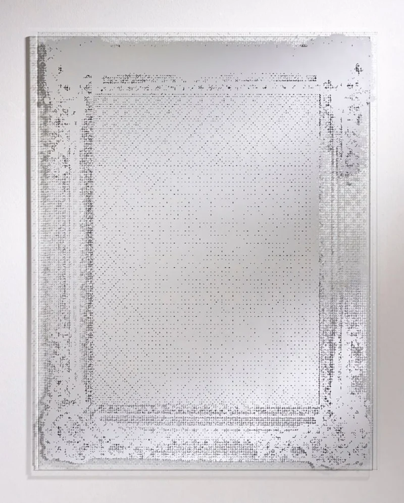 Casa Padrino Art Deco Vintage Spiegel Silber 78 x H. 101 cm - Antik Stil Wandspiegel