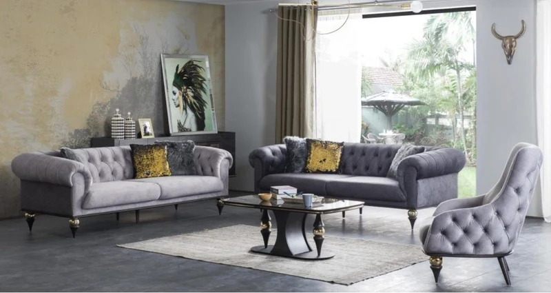 Casa Padrino Luxus Art Deco Couchtisch Schwarz / Grau / Messingfarben 120 x 70 x H. 46 cm - Rechteckiger Wohnzimmertisch mit Glasplatte in Marmoroptik - Möbel