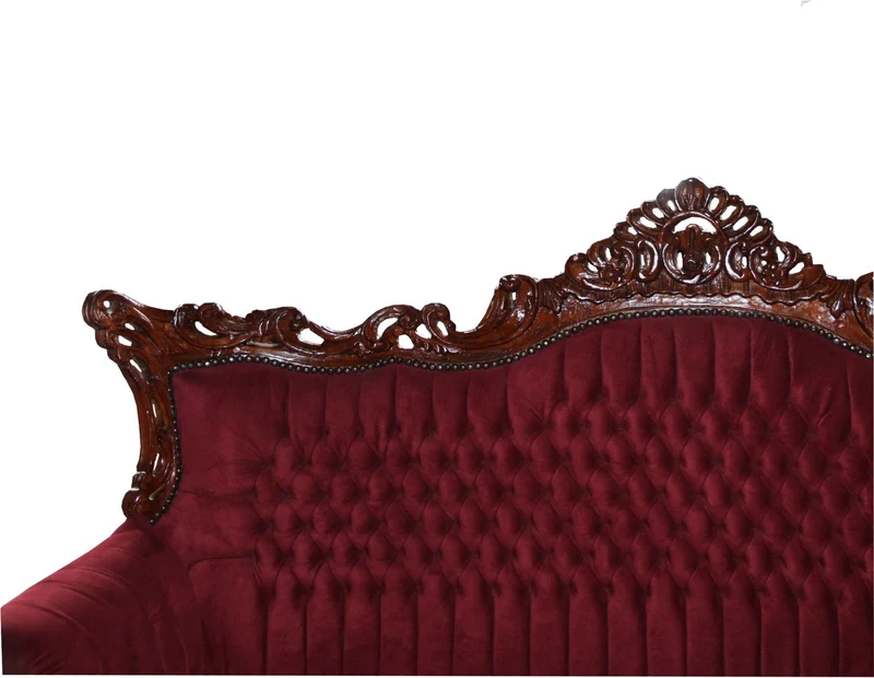 Casa Padrino Barock 3-er Sofa Master in Bordeaux / Braun - Wohnzimmer Möbel Couch Lounge - Limited Edition