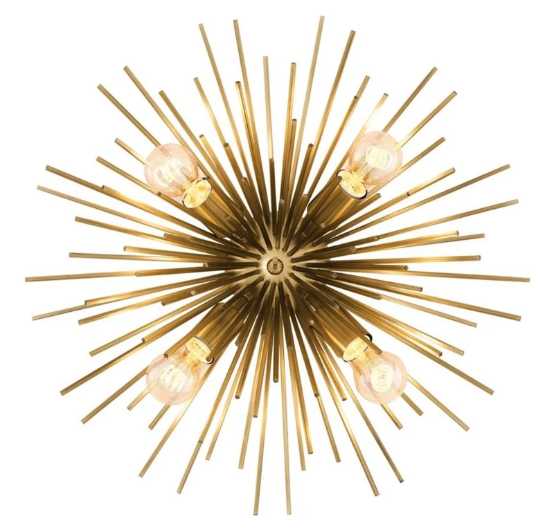 Casa Padrino Luxus Deckenleuchte Messing Ø 58 x H. 26,5 cm - Luxus Kollektion