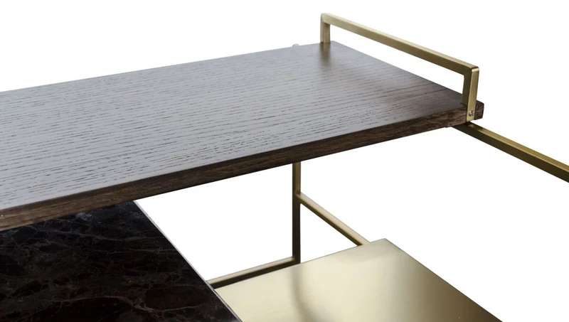 Casa Padrino Luxus Couchtisch Gold 60 x 60 x H. 36,5 cm - Designer Wohnzimmertisch