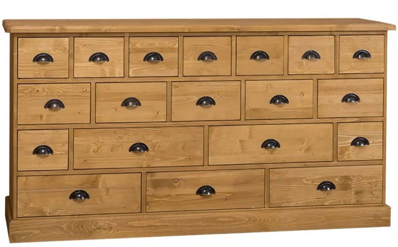 Casa Padrino Landhausstil Kommode mit 19 Schubladen - Büromöbel im Landhausstil