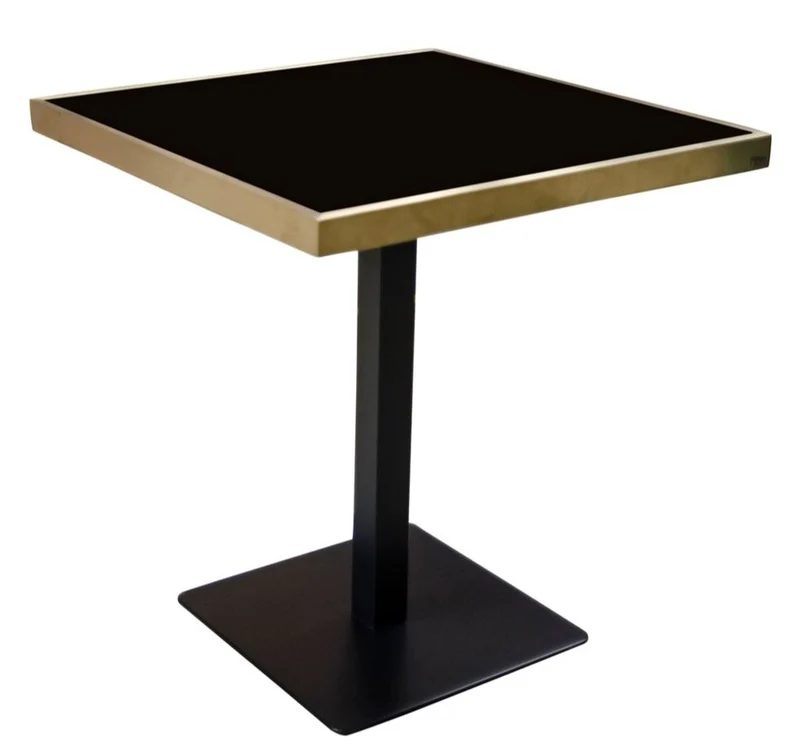 Casa Padrino Luxus Esstisch Schwarz / Gold 70 x 70 x H. 76 cm - Esszimmermöbel