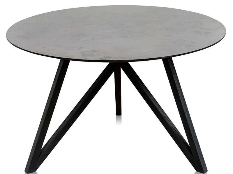 Casa Padrino Luxus Esstisch mit mineralbeschichteter Tischplatte 120 x H. 76 cm - Designer Esszimmermöbel