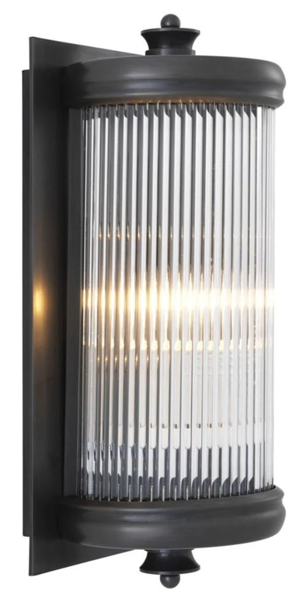 Casa Padrino Luxus Wohnzimmer Wandlampe Bronze 13 x 11 x H. 29 cm - Hotel Möbel