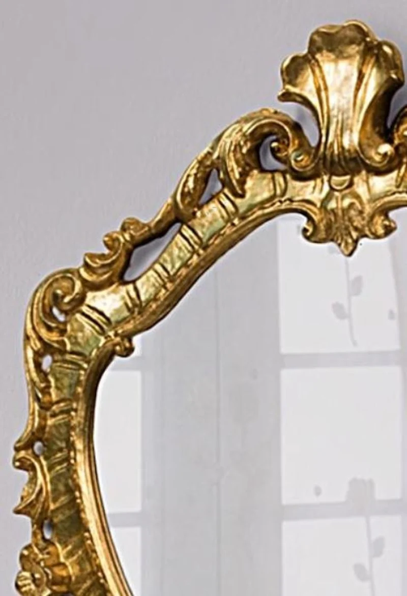 Casa Padrino Luxus Barock Spiegel Gold 41 x 3 x H. 57 cm - Wandspiegel im Barockstil - Edel & Prunkvoll