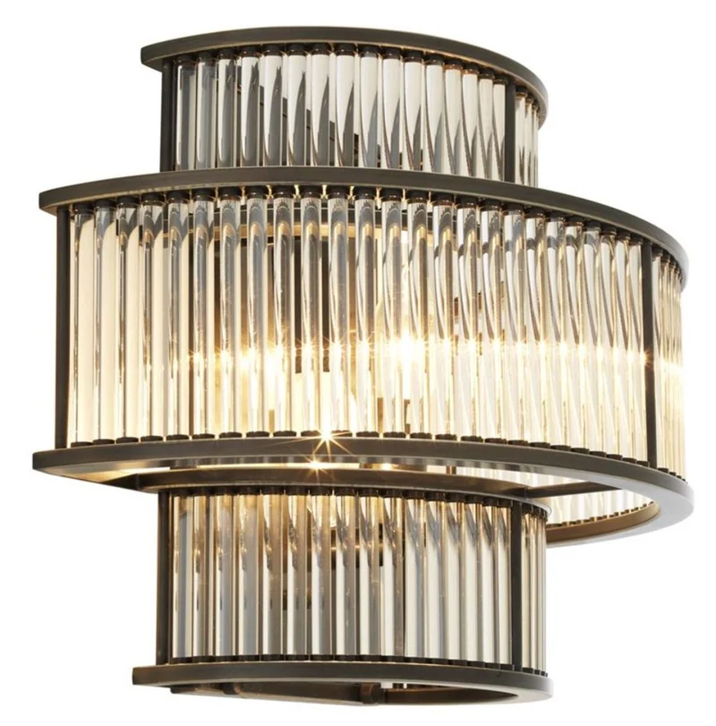 Casa Padrino Hotel Restaurant Wandlampe Bronze 35 x 19 x H. 28 cm - Wohnzimmer Wandleuchte