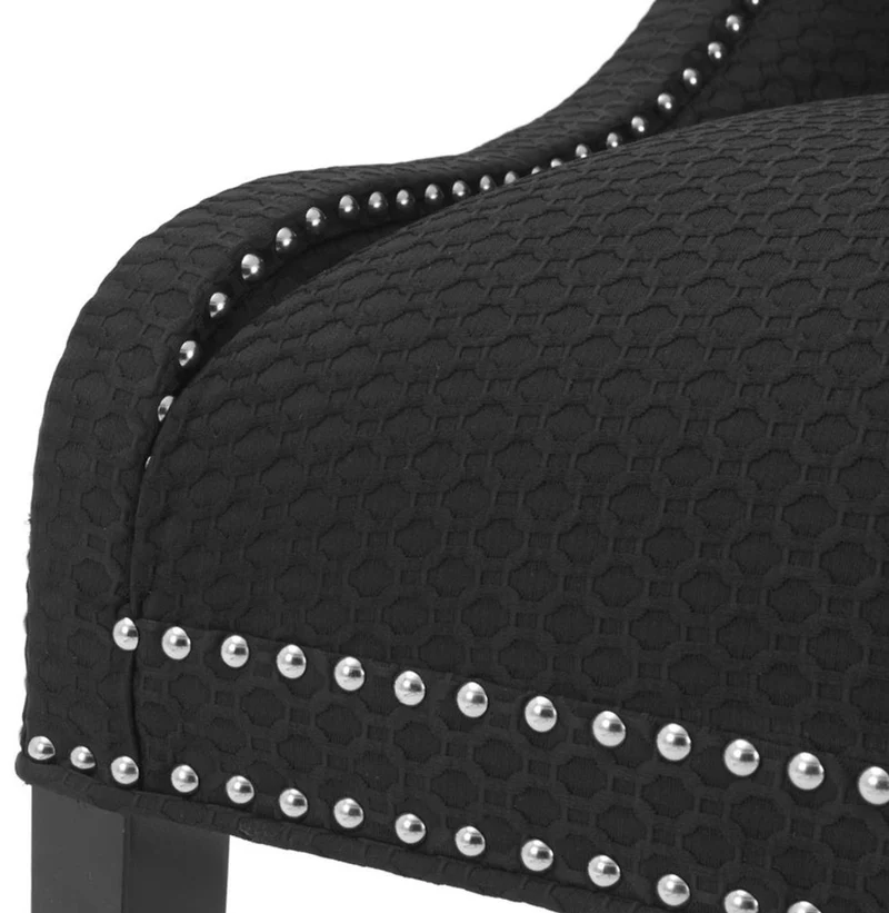 Casa Padrino Luxus Sessel / Ohrensessel Schwarz 66 x 60 x H. 91 cm - Limited Edition