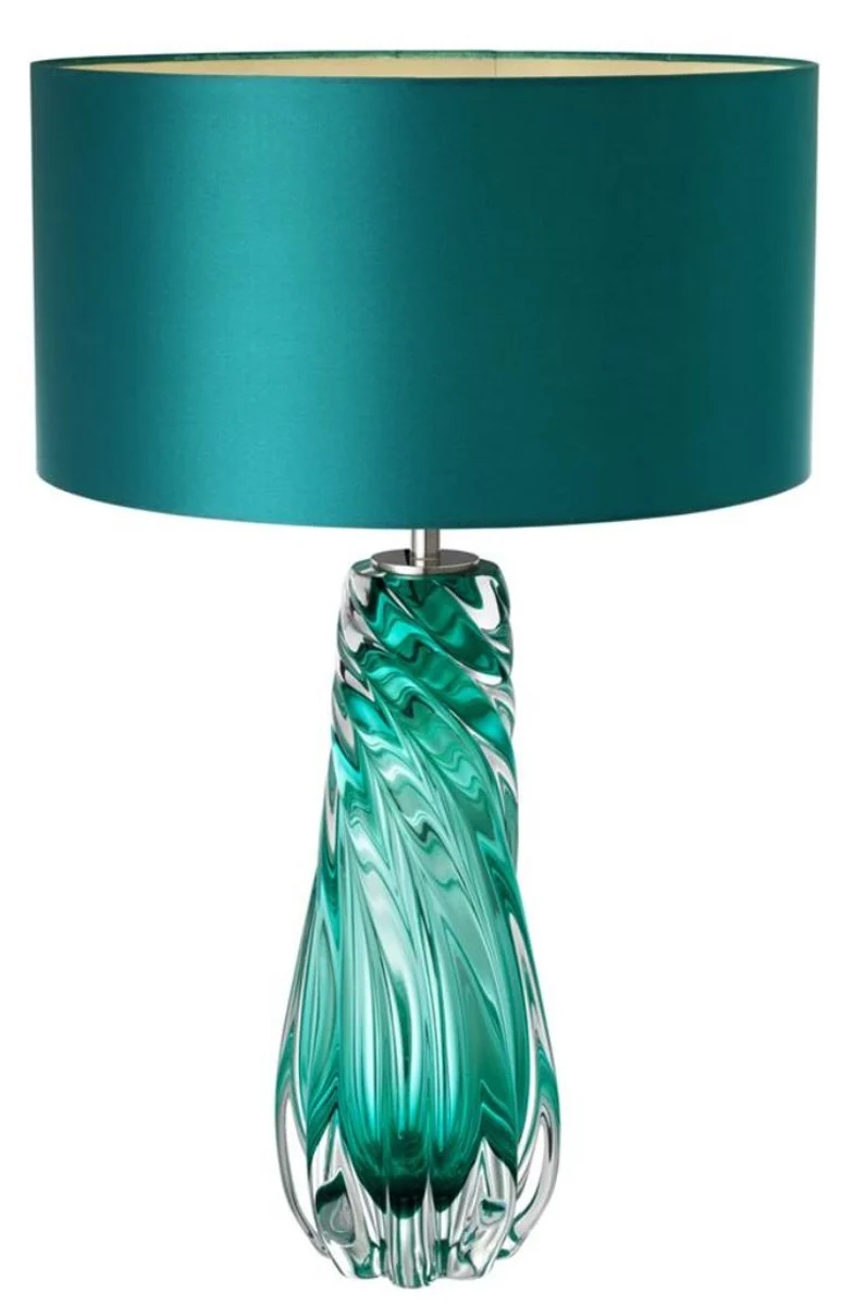 Casa Padrino Designer Tischleuchte Türkis 17 x 42 x H. 67 cm - Luxus Kollektion