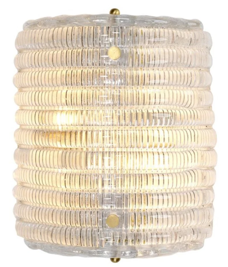 Casa Padrino Glas Wandleuchte 20 x 11 x H. 22 cm - Luxus Wohnzimmer Wandlampe