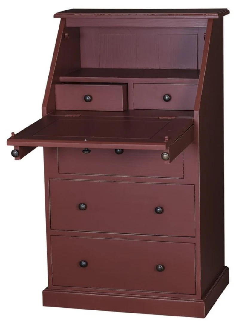 Casa Padrino Landhausstil Sekretär mit 5 Schubladen 65 x 45 x H. 110 cm - Möbel im Landhausstil