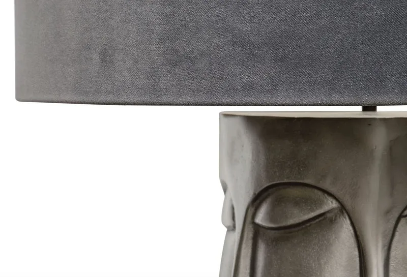 Casa Padrino Luxus Tischlampe in bronze schwarz mit anthrazitfarbenen Lampenschirm 60 x H. 73 cm - Hotel Restaurant Lampen