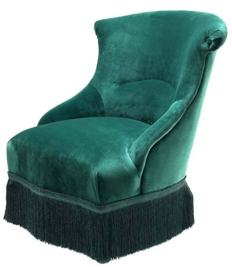 Casa Padrino Designer Sessel Grün 68 x 70 x H. 79 cm - Luxus Kollektion