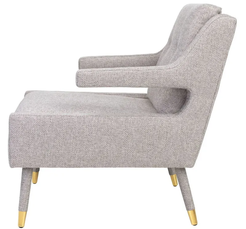 Casa Padrino Luxus Sessel Grau / Gold 76 x 88 x H. 89 cm - Wohnzimmer Sessel im Neoklassichen Stil - Designer Wohnzimmermöbel