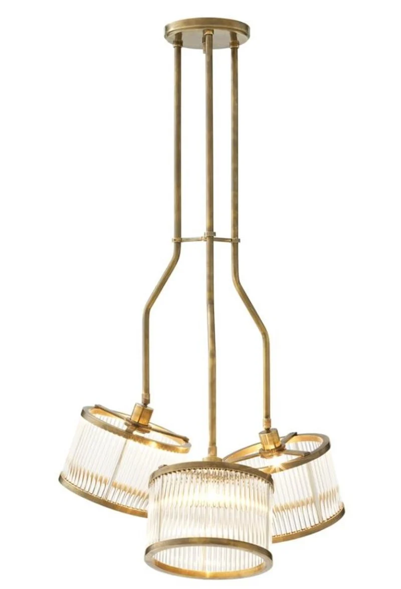 Casa Padrino Luxus Deckenleuchte Durchmesser 70 x H. 119 cm - Möbel Lüster Leuchter Deckenlampe