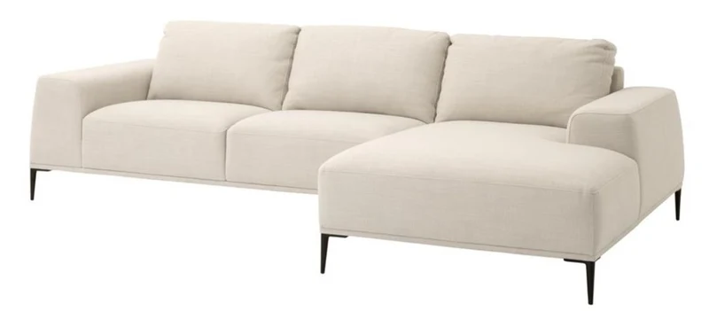 Casa Padrino Luxus Lounge Sofa Naturfarbig 285 x 164 x H. 80 cm - Luxus Kollektion