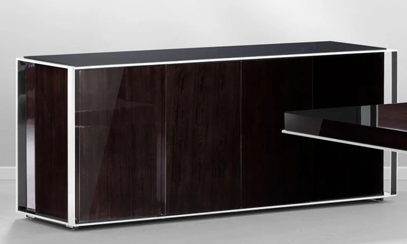 Casa Padrino Designer Schrank 200 x 52 x H. 80,5 cm - Luxus Wohnzimmerschrank