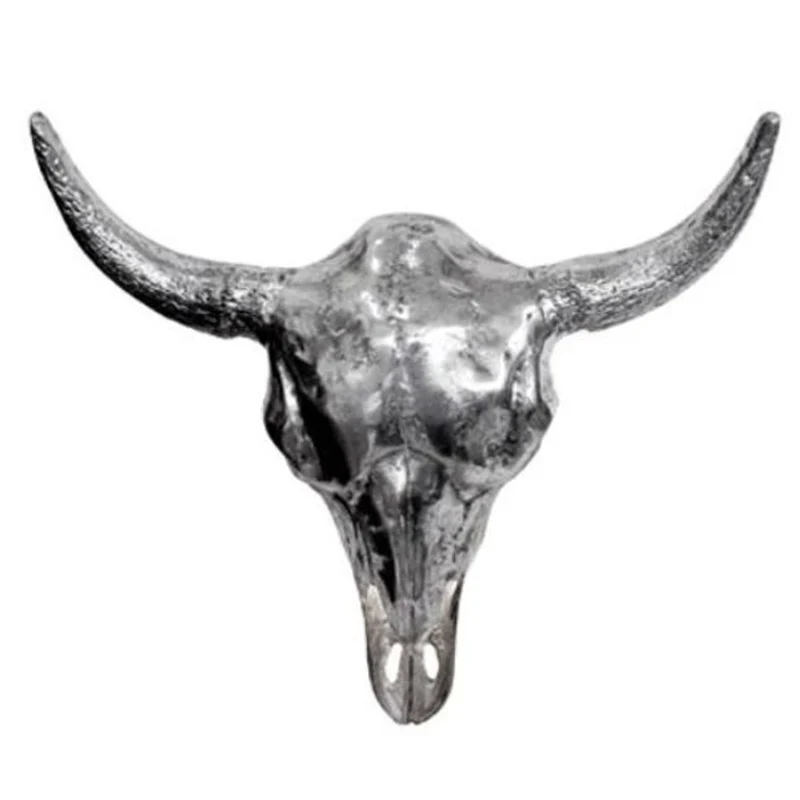Casa Padrino Wohnzimmer Wandgeweih / Wanddekoration Stier Schädel - Luxus Dekoration
