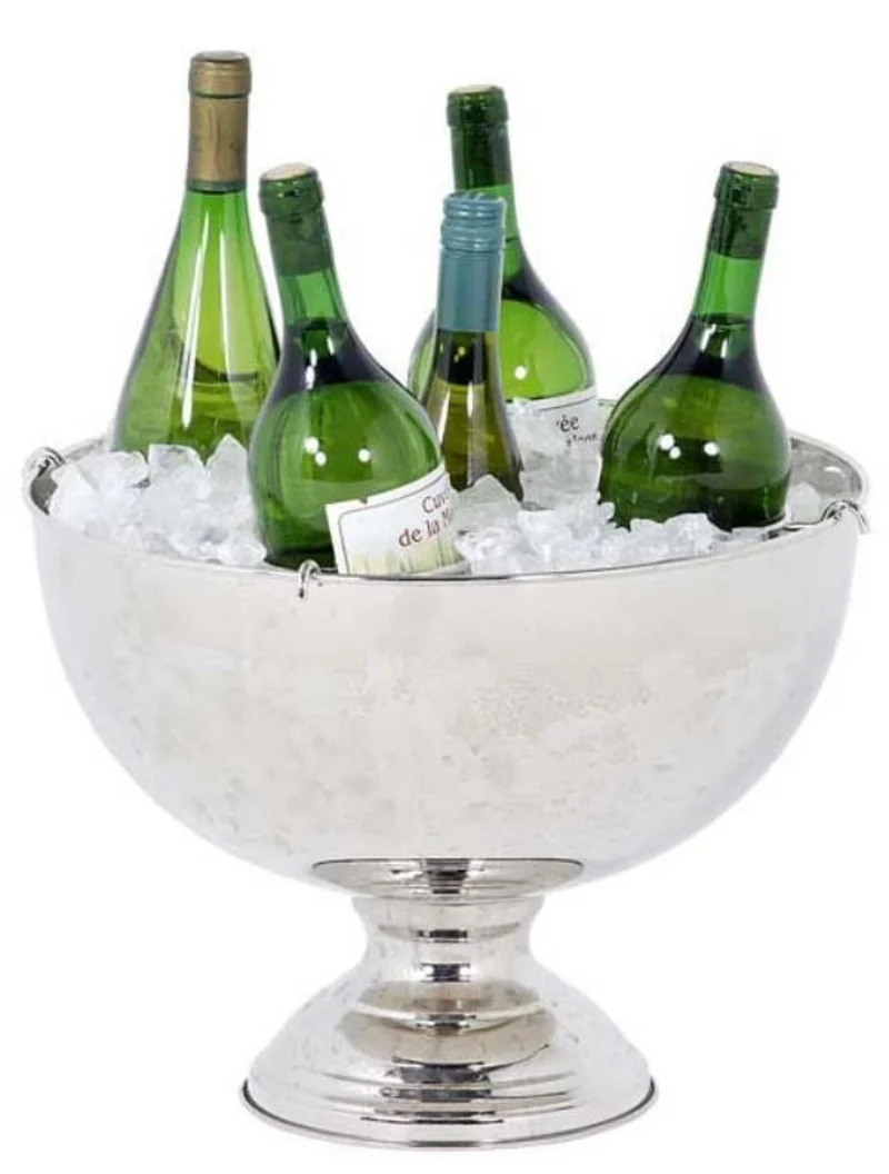 Casa Padrino Designer Edelstahl Champagnerkühler 39 x H. 26 cm - Luxus Restaurant Kollektion