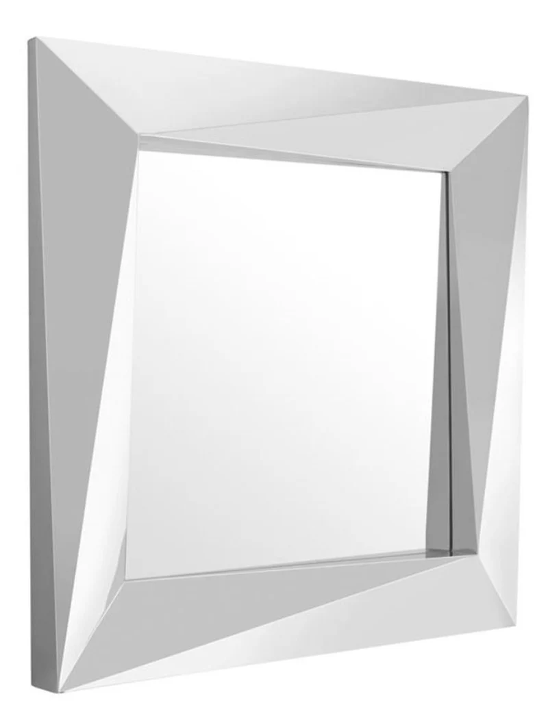 Casa Padrino Luxus Spiegel / Wandspiegel Silber 100 x H. 100 cm - Luxus Qualität