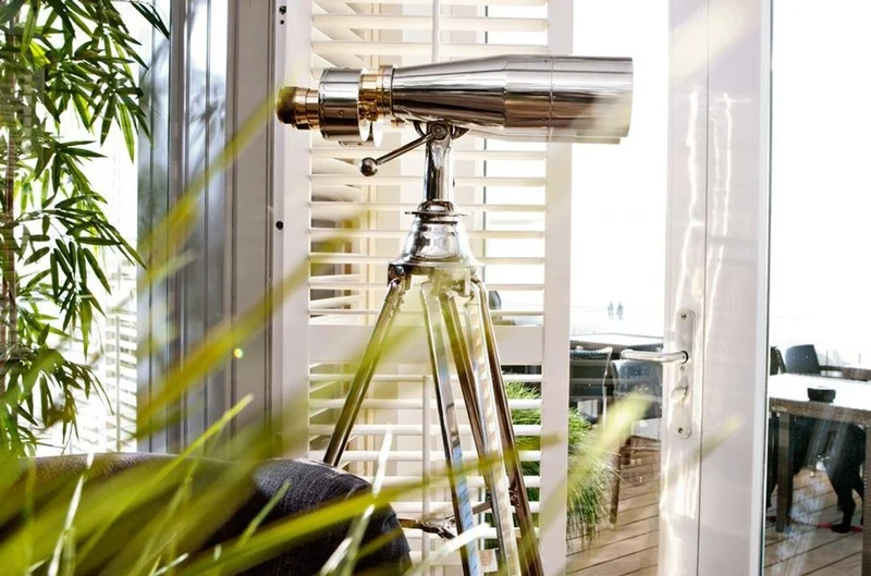Casa Padrino Designer Doppelteleskop 65 x 65 x H. 195 cm - Luxus Kollektion