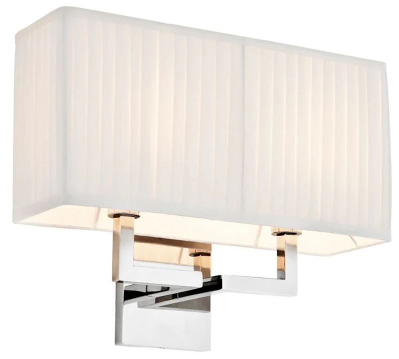 Casa Padrino Designer Wandleuchte Silber 36 x 13,5 x H. 27 cm - Luxus Kollektion