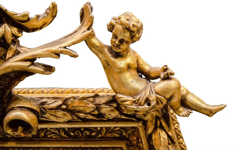 Casa Padrino Barock Spiegel mit goldenen Rahmen 100 x H. 175 cm - Antik Stil Möbel