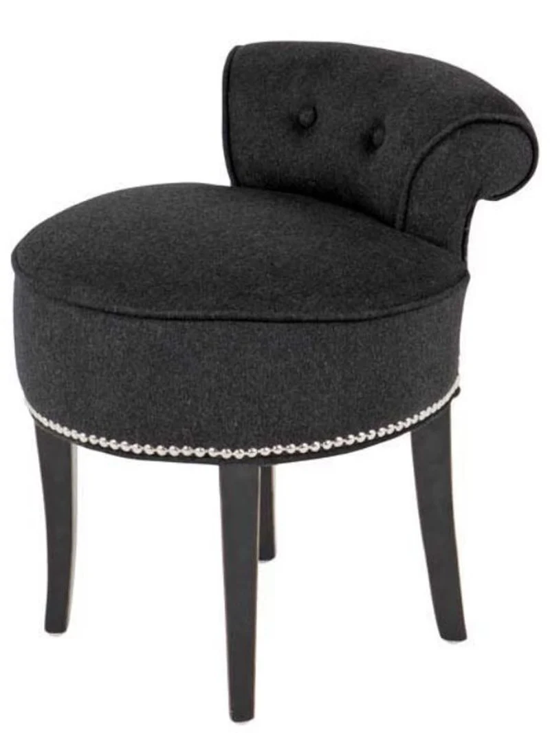 Casa Padrino Stuhl Schwarz 48 x 46 x H. 56 cm - Hotel Möbel